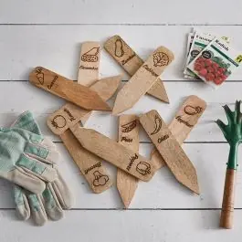 Garden Seedlings Wooden Marker Set of 10 Deal