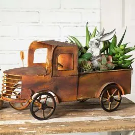 Rusty Metal Truck Planter Fan Favorite
