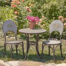 Galvanized 3 Piece Indoor/Outdoor Bistro Set Instant Buy