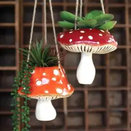 Hanging Toadstool Planters Set of 2 Place Order