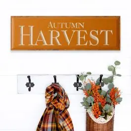 Wood and Metal Autumn Harvest Sign Clearance