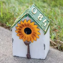 Seasonal Sale License Plate Sunflower Decorative Birdhouse