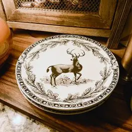 Woodland Deer Stoneware Plate Set of 4 Affordable