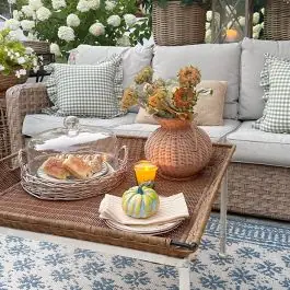 Editor’s Pick Glass Cloche Covered Wicker Tray Large