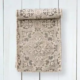 In Demand Printed Frayed Edge Table Runner