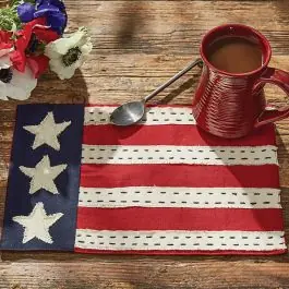Stitched Flag Placemat Set of 2 New Release