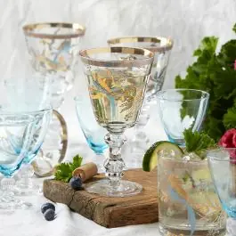 Patina Vie 18K Chanteuse Goblet by Antique Farm House Set of 4 Special Discount