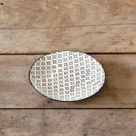 Best Choice Farmhouse Pattern Ceramic Plate Dessert Set of 6