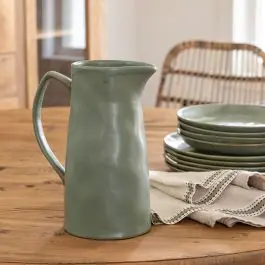 Exclusive Offer Glazed Sage Stoneware Pitcher