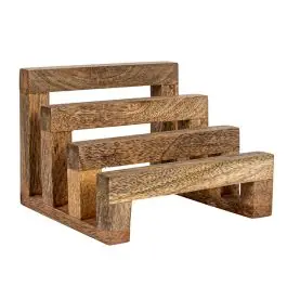 Modern Three Section Wood Cutting Board Stand