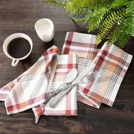 While Supplies Last Plaid Harvest Napkin Set of 8