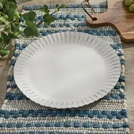 Distressed Scalloped Charger Plate Set of 4 Latest