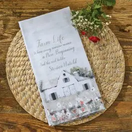 Order Now Farm Life Spring Barn Dish Towel Set of 2