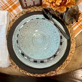 Aqua Stoneware Dinner Plate 11 Inch Set of 4 Best Price