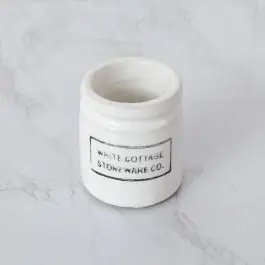 Holiday Sale White Cottage Farmhouse Mini Crock Set of 4