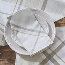 Autumn Neutrals Plaid Dinner Napkin Set of 4 Place Order