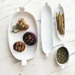 Cheap Oval Stoneware Baker With Handles
