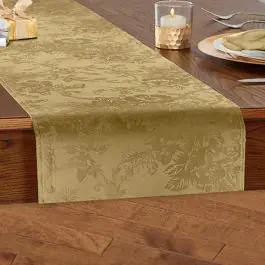 Modern Elegance Poinsettia Holiday Table Runner Direct From Manufacturer