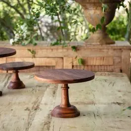 Round Wooden Cake Pedestal 7 Inch Direct From Factory