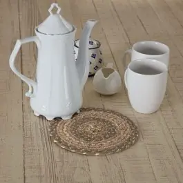 In Demand Woven Jute Trivet 8 Inch Set of 2