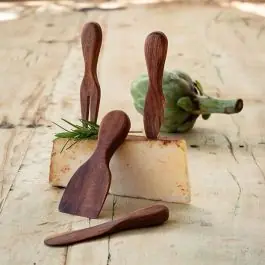 4 Piece Wooden Cheese Server Set Hot Picks