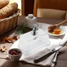 Arthur Court Elk Glass Butter Dish Free Shipping