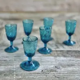 AFH True Vintage Hand Blown Glassware Set of 6 Special Offer