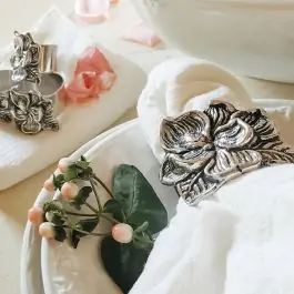 Arthur Court Magnolia Napkin Ring Set of 4 Bulk Order