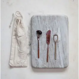 Affordable Hand Forged Burnt Copper Serving Cutlery Set